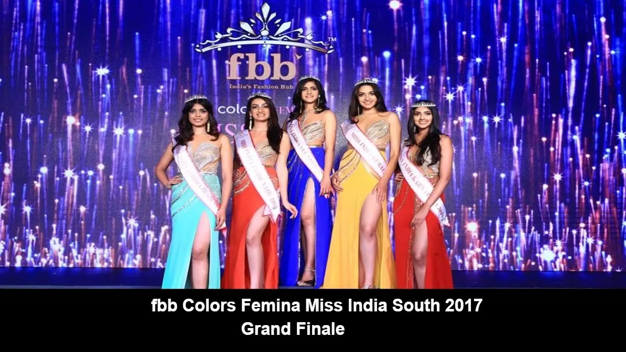Femina Miss India 2017 finalists on stage at the grand finale.